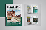 旅行旅游杂志模板