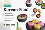 3D韩国美食图标