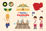 柬埔寨元素插画