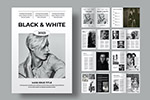 黑白杂志画册模板