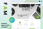  Landing page of creative organization website