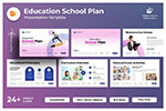 教育学校计划PPT模板