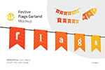 节日旗帜样机